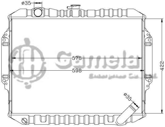 6114114N - Radiator-for-MITSUBISHI-PAJERO-V31-V32-92-96-MT-OEM-MB356155