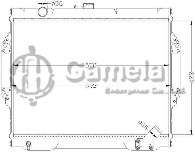 6114116N - Radiator-for-MITSUBISHI-PAJERO-V31-V32-92-96-MT-OEM-MB356155