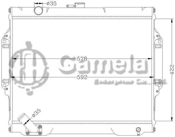 6114120N - Radiator-for-MITSUBISHI-PAJERO-V33-92-96-MT-OEM-MB538805-MB660076-MB660077-DPI-15042071