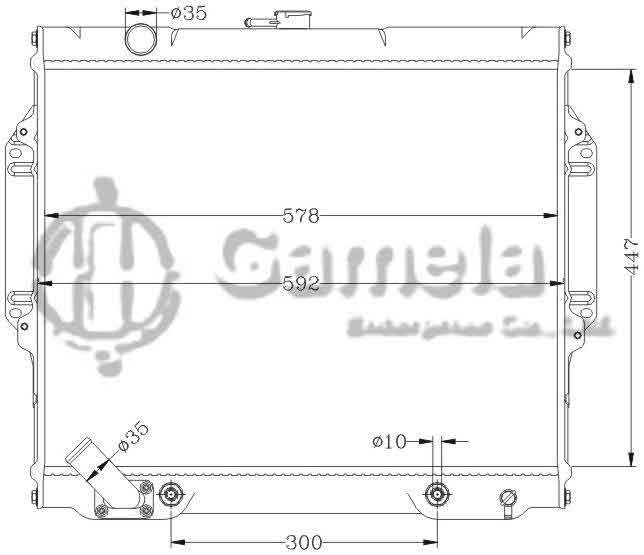 6114123N - Radiator-for-MITSUBISHI-PAJERO-V43-92-96-AT-DPI-2072