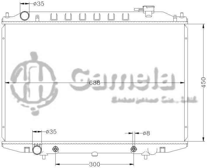 6115113AN - Radiator-for-NISSAN-BD22-TD27-AT