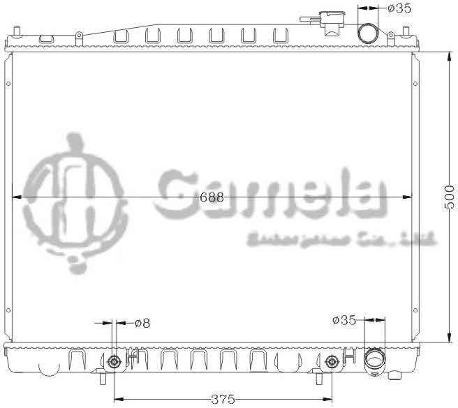 6115129AN - Radiator-for-NISSAN-TERRANO-97-99-E50-R50-VG33-AT-NISSAN-PATHFINDER-1MQX4-95-99-AT-OEM-21460-VE400-0W001-DPI-2075