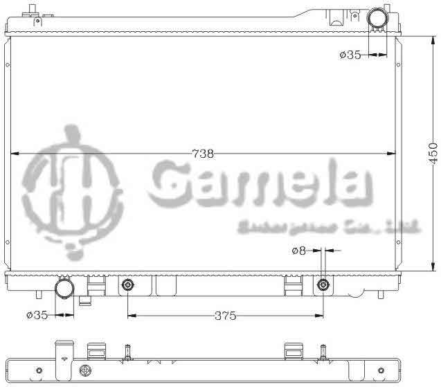 6115157AN - Radiator-for-NISSAN-INFINITI-03-05-FX45-AT-OEM-21460-CG200-DPI-2671