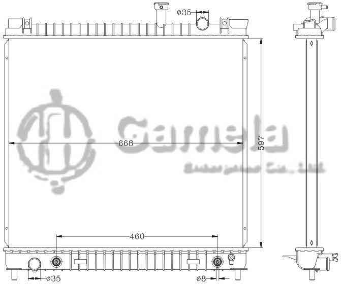 6115195N - Radiator-for-NISSAN-INFINITI-ARMADA-Q56-04-05-AT-OEM-21460-7S000-DPI-2691