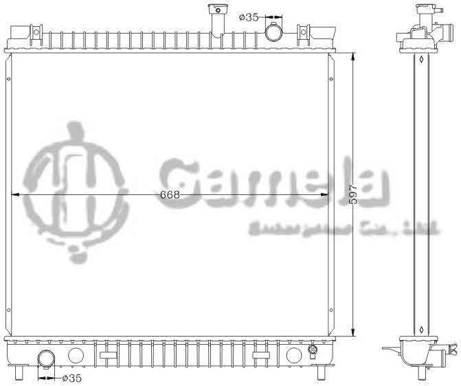 6115196N - Radiator-for-NISSAN-INFINITI-ARMADA-Q56-04-05-MT-OEM-21410-7S000