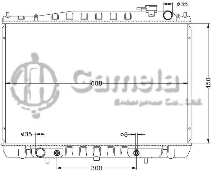 6115233N - Radiator-for-NISSAN-DATSUN-TRUCK-97-00-AT-OEM-21460-2S810