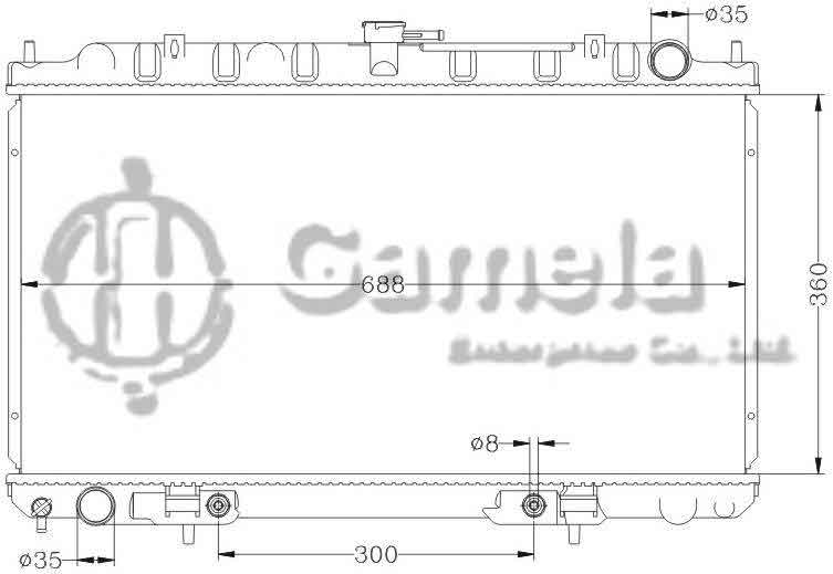 6115257N - Radiator-for-NISSAN-SUNNY-02-Dong-Feng-Yang-Guang-2-0-AT-OEM-21460-WD400-WD407