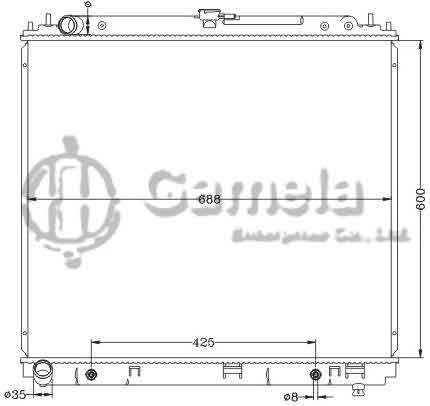 6115303NA - Radiator-for-NISSAN-NAVARA-D40-4CYL-DIESEL-05-AT