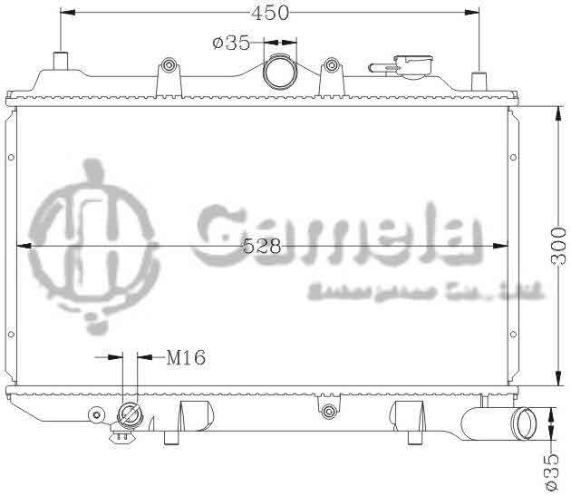 6116001N - Radiator-for-MAZDA-323-MT