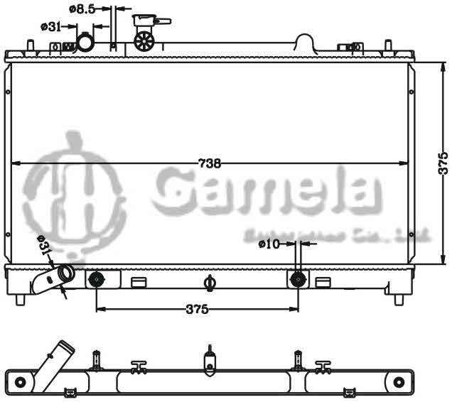 6116099N - Radiator-for-MAZDA-6-2010-Rui-Yi-2-0-AT