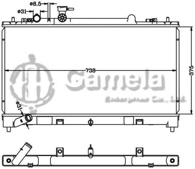 6116102N - Radiator-for-MAZDA-6-2010-Rui-Yi-2-5-MT