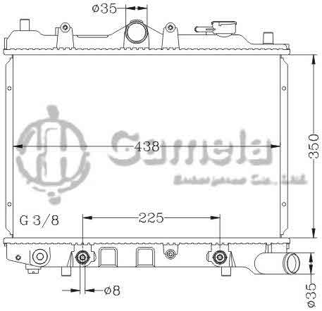 6116129NA - Radiator-for-MAZDA-323-II-BD-81-85-AT-MAZDA-323-III-BF-86-88-AT-OEM-E357-15-200A