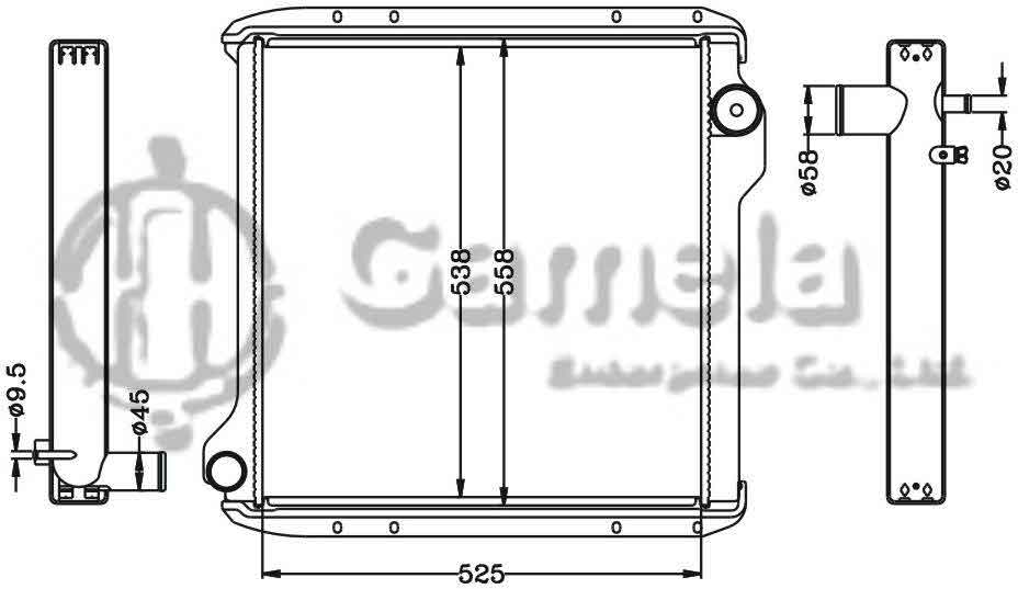 6118067N - Radiator-for-SUZUKI-TATA-2515-MT