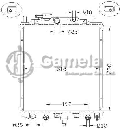 6119033NA - Radiator-for-DAIHATSU-MIRA-L200-L300-L500-EF-90-98-AT-OEM-16400