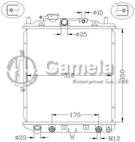 6119037NA - Radiator-for-DAIHATSU-MIRA-MOVE-90-98-AT-OEM-16400