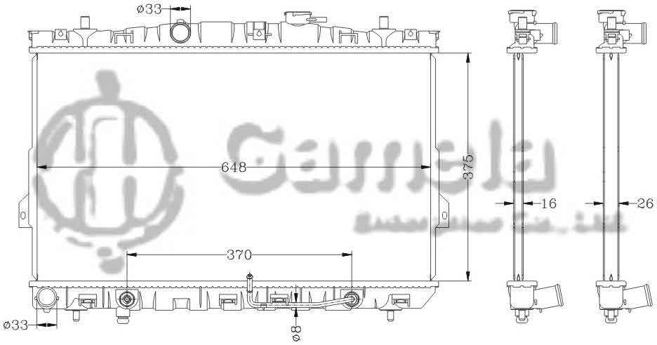 6121017N - Radiator-for-HYUNDAI-ELANTRA-2-0L-L4-00-04-AT-OEM-25310-2D010-DPI-2387