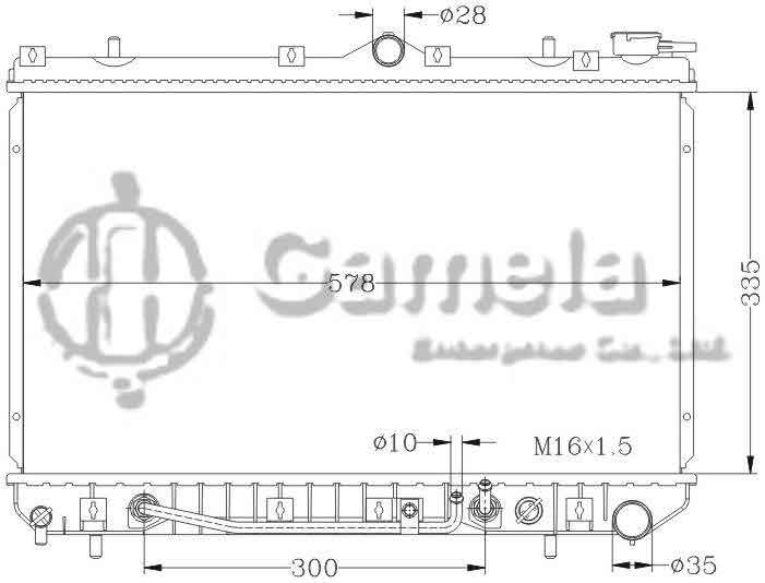 6121023N - Radiator-for-HYUNDAI-EXCEL-PONY-89-95-AT-OEM-25310-24701-24800-DPI-1188