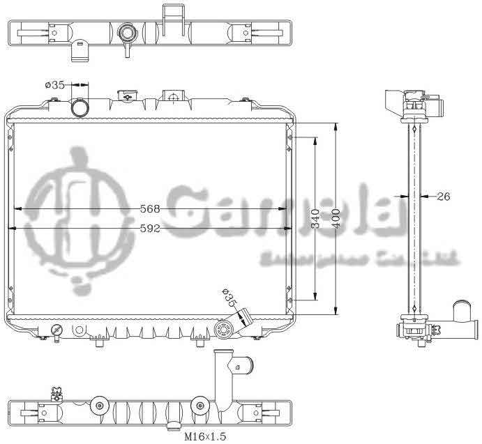 6121032N - Radiator-for-HYUNDAI-H100-MINI-BUS-93-MT-HYUNDAI-GRACE-93-2-6TD-MT-OEM-25300-43000-43820