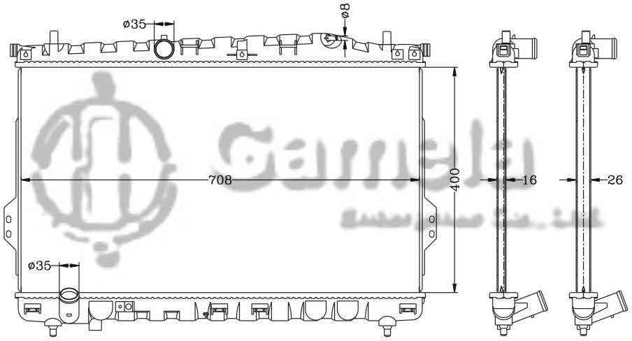 6121046N - Radiator-for-HYUNDAI-TRAJET-99-MT-OEM-25310-3A100