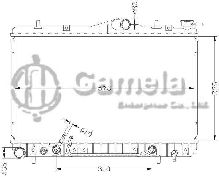 6121049N - Radiator-for-HYUNDAI-SCOUPE-91-96-AT-OEM-25310-23350-23380