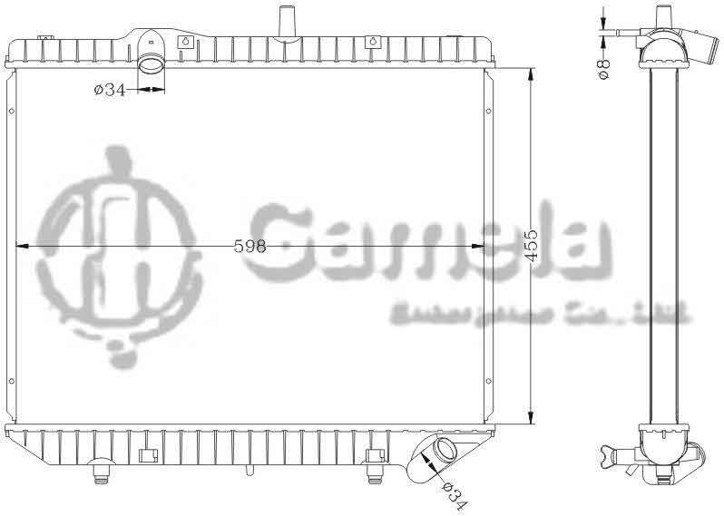 6121056AN - Radiator-for-HYUNDAI-MB100-140-Shuang-Long-Mian-Bao-Che-MT-OEM-661-500-3902