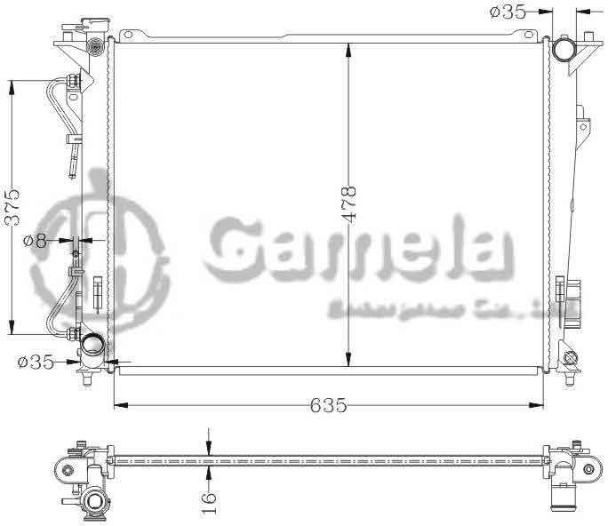 6121059AN - Radiator-for-HYUNDAI-SONATA-05-AT-OEM-25310-3K080-3K180-3K280-25310-3L140-3L240-DPI-2831