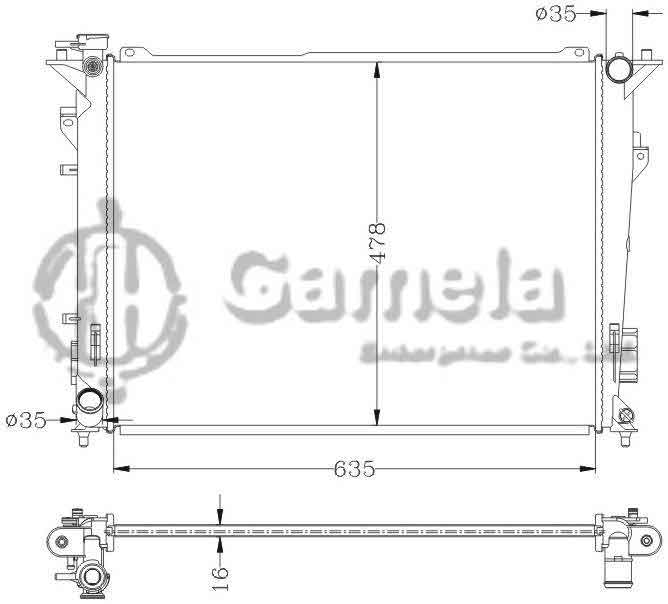 6121060AN - Radiator-for-HYUNDAI-SONATA-05-MT-OEM-25310-3K140