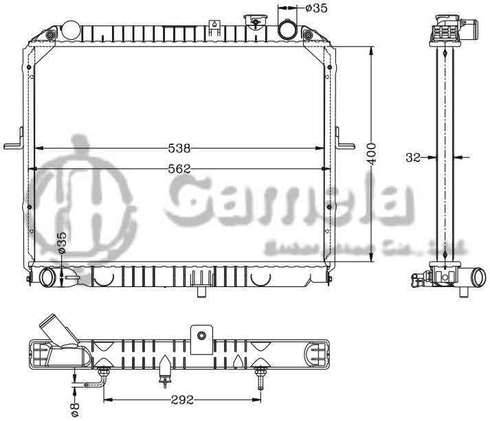 6121081AN - Radiator-for-HYUNDAI-KIA-K-SERIE-01-AT-OEM-OK60H-15-200A