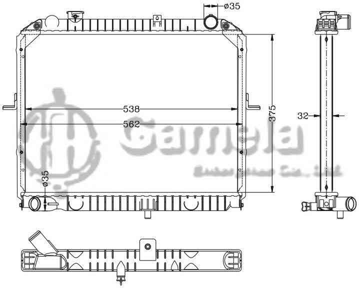 6121084AN - Radiator-for-HYUNDAI-KIA-PREGIO-97-MT