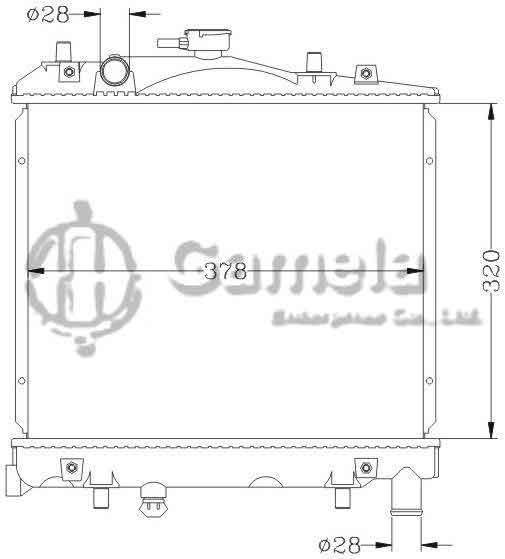 6121094N - Radiator-for-HYUNDAI-KIA-PRIDE-93-MT-OEM-KK139-15-200A