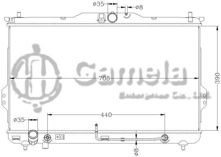 6121107N - Radiator-for-HYUNDAI-SANTAFE-04-AT-OEM-25310-26410