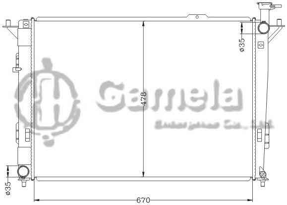 6121166NA - Radiator-for-HYUNDAI-SANTA-FE-10-12-MT-HYUNDAI-KIA-SORENTO-11-12-MT-OEM-25310-2B300