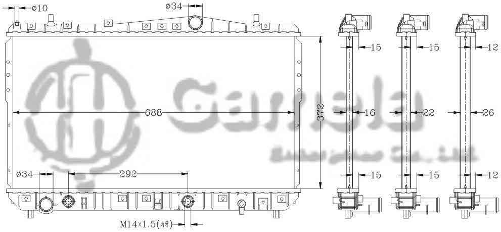6132005AN - Radiator-for-GMC-EXCELLE-03-AT-OEM-95663244