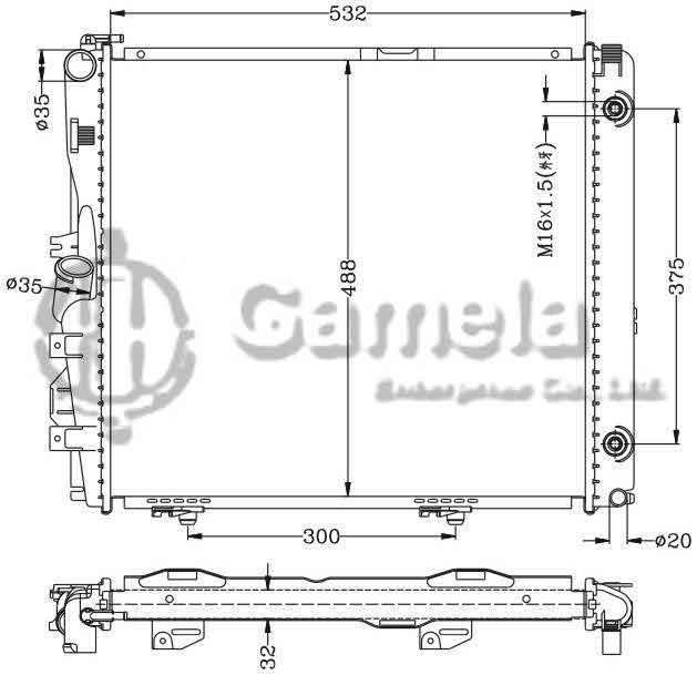 6140001N - Radiator-for-BENZ-W124-230E-84-93-AT-OEM-124-500-2803-9003-DPI-453