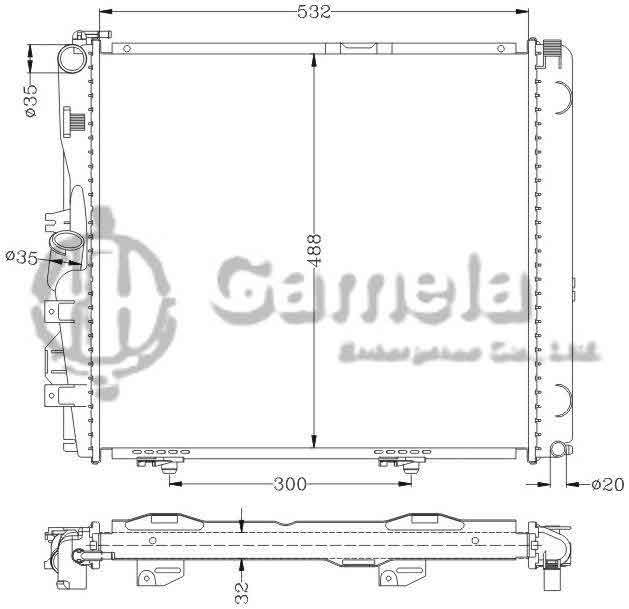 6140002N - Radiator-for-BENZ-W124-230E-84-93-MT-OEM-124-500-2703-8903