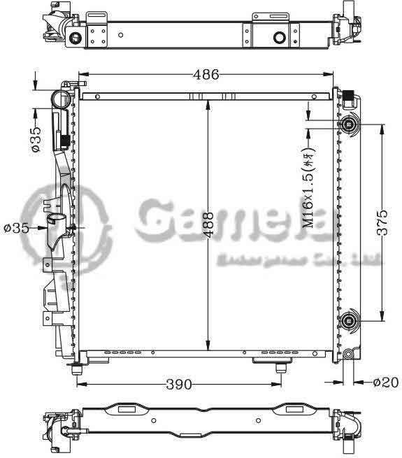 6140003N - Radiator-for-BENZ-W126-260SE-300SE-85-91-AT-OEM-126-500-4103-5103-DPI-472