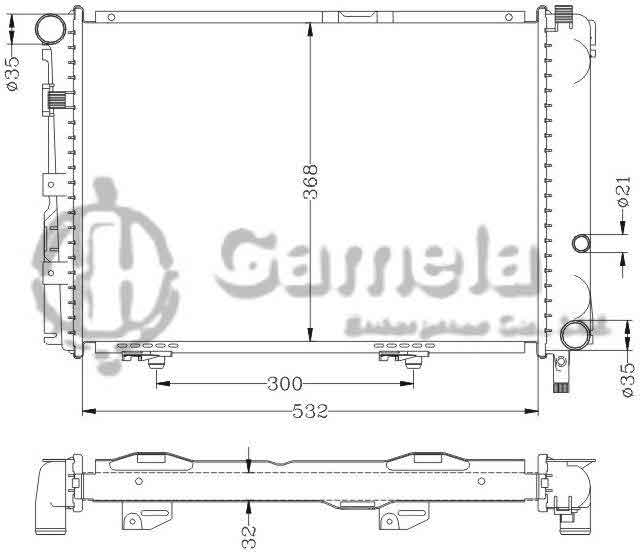 6140012N - Radiator-for-BENZ-W124-200D-250TD-84-93-MT