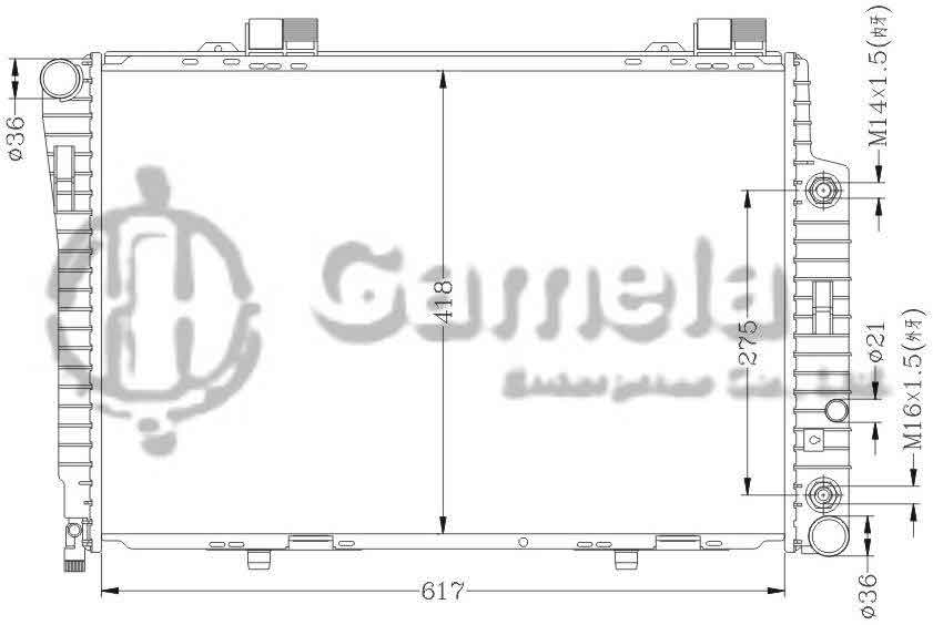 6140029N - Radiator-for-BENZ-W202-C220D-93-00-AT-OEM-202-500-2203-3203-202-500-3703-6703-DPI-1844