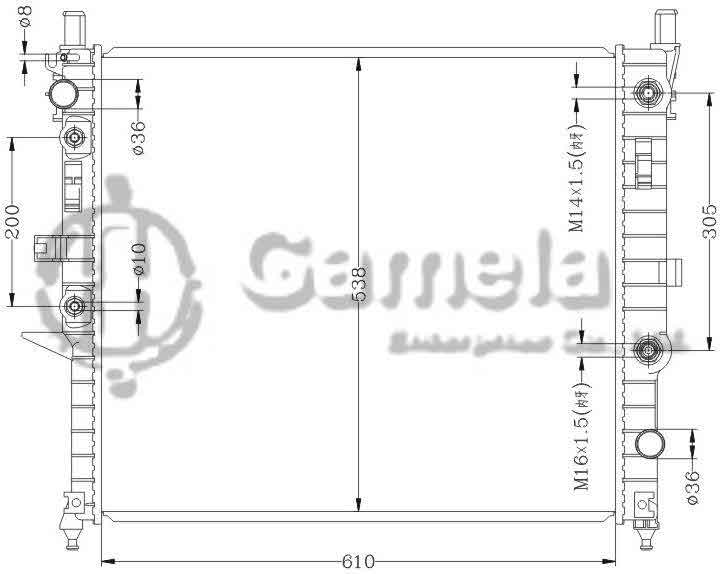 6140040N - Radiator-for-BENZ-W163-ML55-00-03-AT-BENZ-W163-ML350-03-05-AT-OEM-163-500-0303-DPI-2345