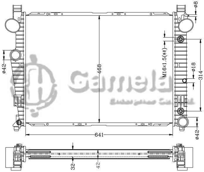 6140041N - Radiator-for-BENZ-W220-S280-S320-97-99-AT-BENZ-W220-S430-S500-97-99-AT-OEM-220-500-0003-0103