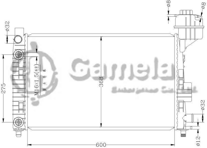 6140047N - Radiator-for-BENZ-W168-A140-A160-97-00-AT-OEM-168-500-0302-0602