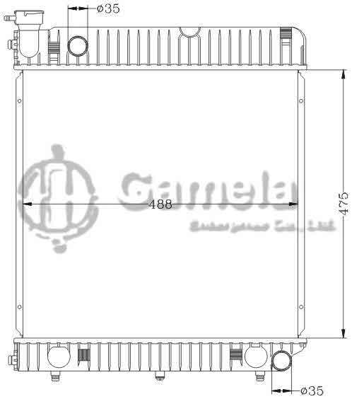 6140070N - Radiator-for-BENZ-207D-209D-307D-68-77-MT-OEM-601-500-6503-7003-7503-601-500-7803-8103-8403