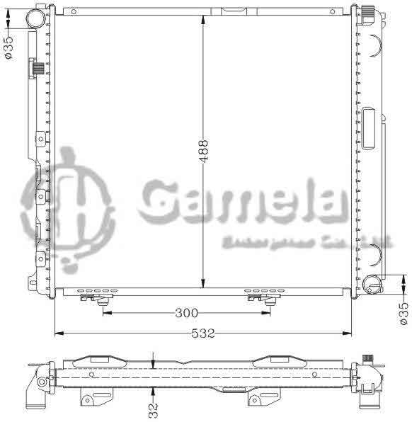 6140092N - Radiator-for-BENZ-W124-200D-88-91-MT-OEM-124-500-0903-2103-9203