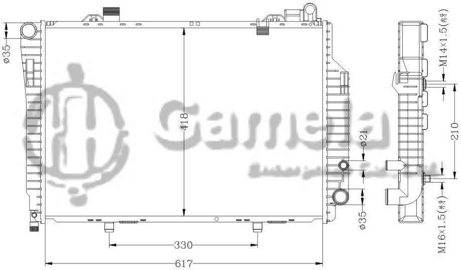 6140093N - Radiator-for-BENZ-W202-C250-95-00-AT-OEM-202-500-5603