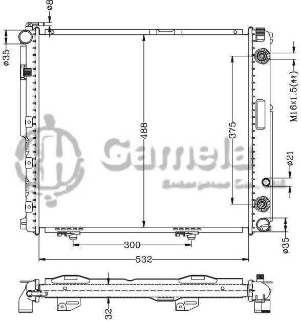 6140095N - Radiator-for-BENZ-W124-250D-E250D-E300D-84-AT-OEM-124-500-1802-2002-124-500-7603-7803