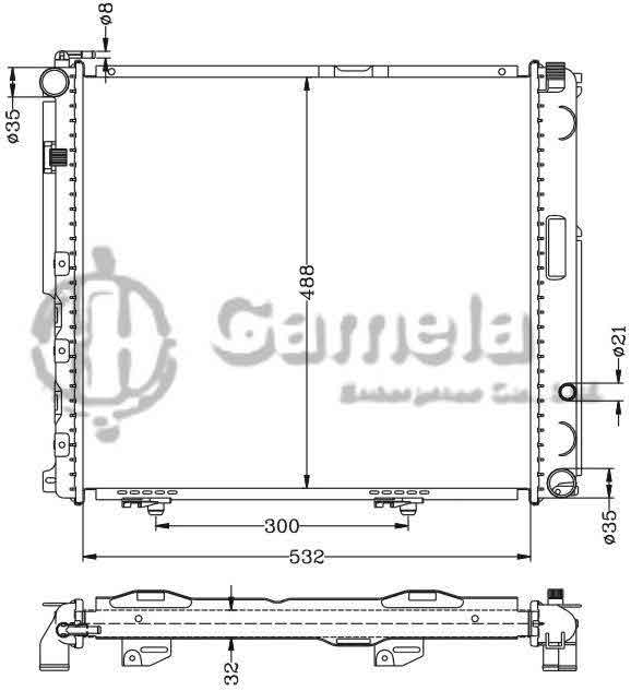 6140096N - Radiator-for-BENZ-W124-250D-E250D-E300D-84-MT-OEM-124-500-1702