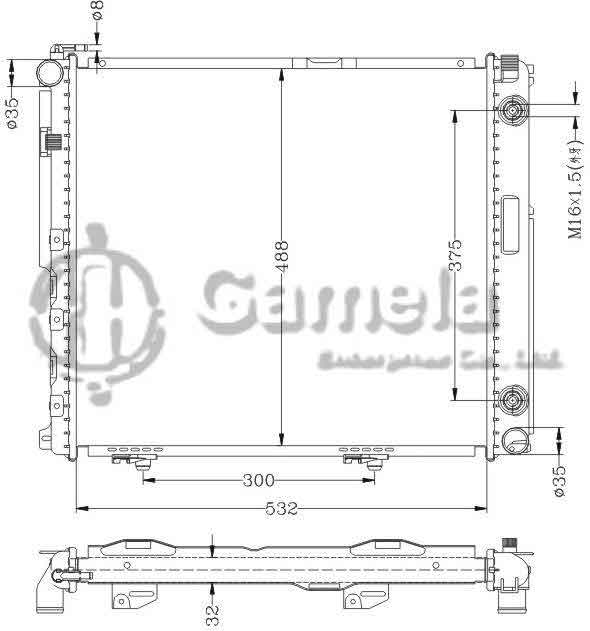 6140103N - Radiator-for-BENZ-W124-250D-E250D-E300D-84-AT