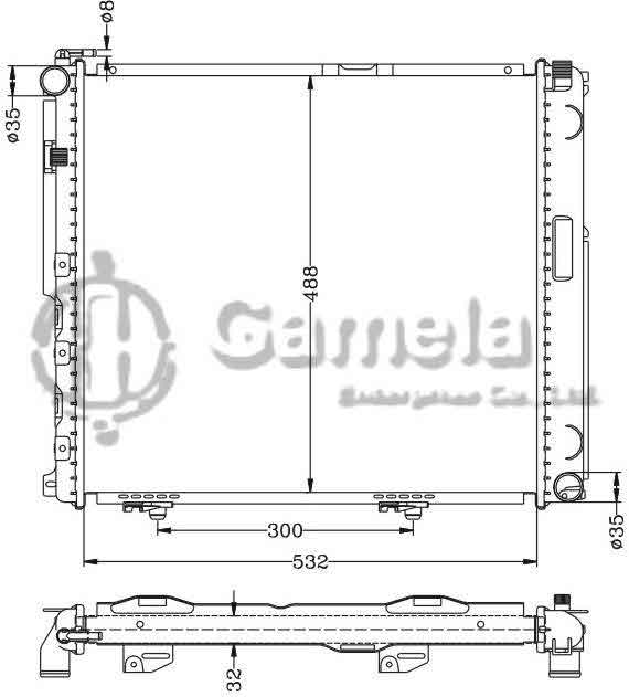 6140104N - Radiator-for-BENZ-W124-250D-E250D-E300D-84-MT