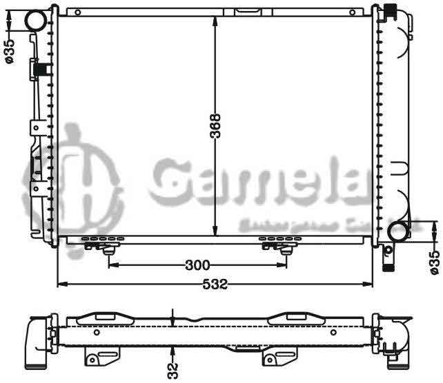 6140110N - Radiator-for-BENZ-W124-200D-250TD-84-93-MT-OEM-124-500-0403-1202-2303-4903