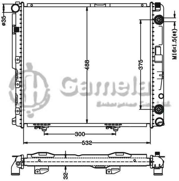 6140111N - Radiator-for-BENZ-W124-200D-E-CLASS-84-AT-OEM-124-500-1003-2203-4403-9803